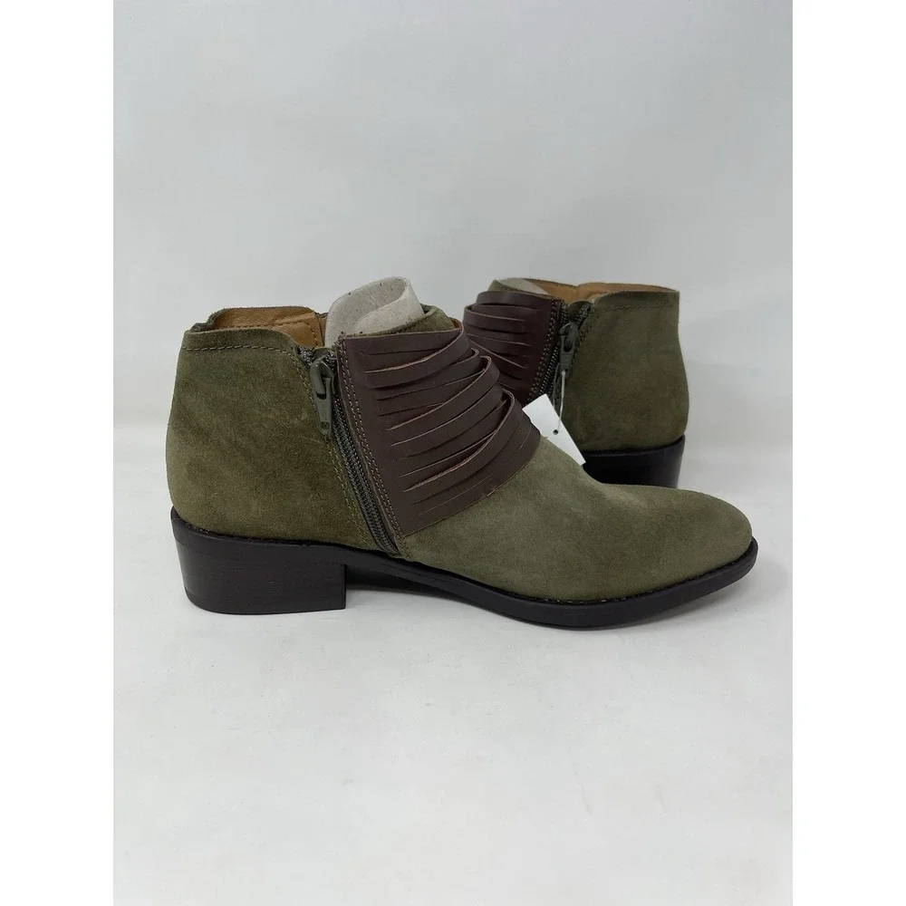 Comfortiva 8W Corliss Green Suede Boho Cottagecore Fairycore NWB *See Photos